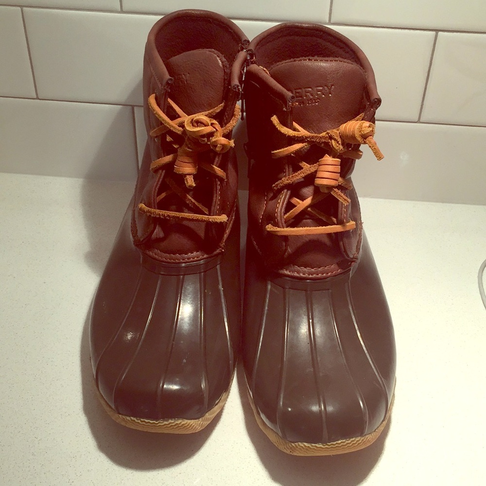 Lightly used Sperry duck boots